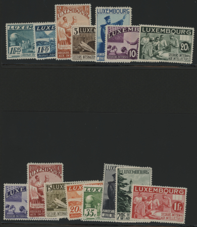 1935 Intellectuals, complete never hinged of 15 values,