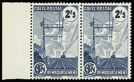 N°218Ba 2f5 bleu, sans filigrane tenant à normal, neuf