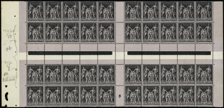 Bloc de 40 timbres avec vingt timbres n°89 (N sous