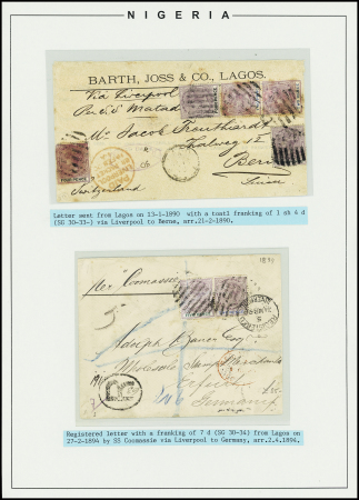 1890-1906 Presentation of ten covers addressed to either