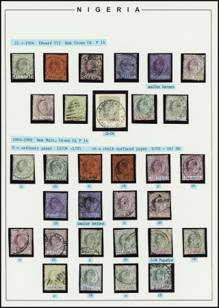 1904-06 King Edward VII issues mounted on exhibition