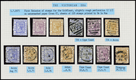 1875-76 The first issue: Mint and used selection mounted