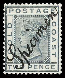 1884-91 2d Grey with manuscript SPECIMEN diagonally