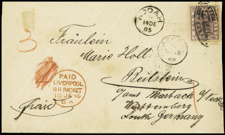 1884-91 4d Mauve on "Basel Mission Factory / Addah"