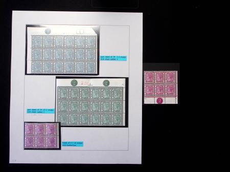 1884-91 The fourth Issue: Plate Block selection comprising