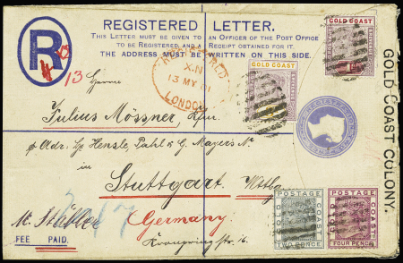 1884-91 4d Deep mauve and 2d grey plus 1898-1902 QV