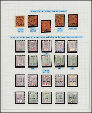 1889 and 1898-1902 QV issues, Presentation of four