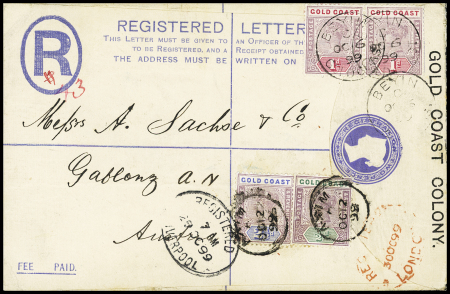 1898-1902 2 1/2d Mauve and ultramarine, 1d dull mauve