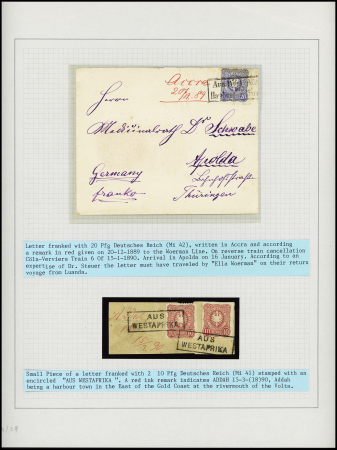 1889 Cover to Germany franked by Coat of Arms 20pf