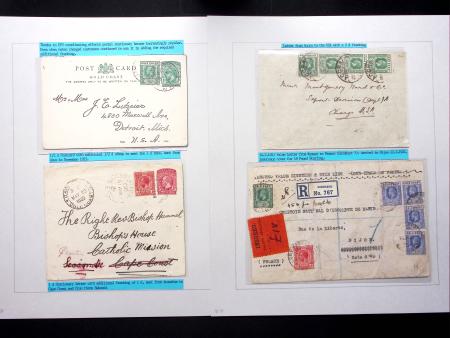 King George V issue, selection of 12 covers mounted