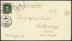 1897-1945 INCOMING MAIL from Switzerland, 4 cards and