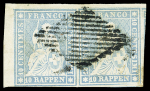 10Rp. hellgrünlichblau, Paar, Bogenecke oben links,