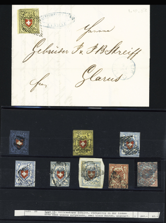 Kl. Partie Marken mit 15II, 16II (2 davon 1 auf Brief),