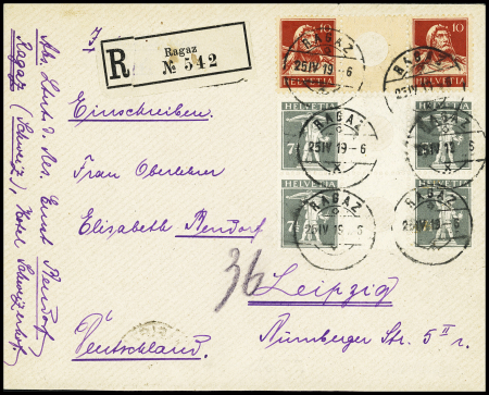 Tellknabe 7 1/2C+7 1/2C grau, Type II, grosse Lochung,