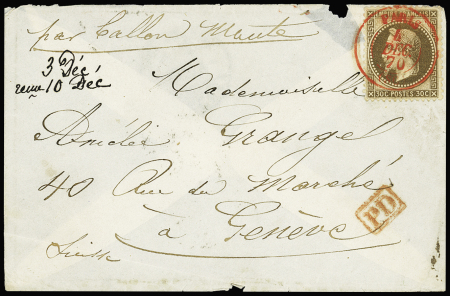 1869-77 Petite archive d'une cinquantaine de lettres