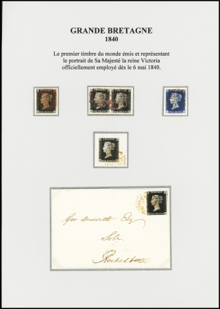 1840-1925 Small study on nine exhibition pages, noted