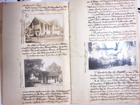 Chemise blanche : décembre 1929 rapport manuscrit exceptionnel du Chef de Poste de Gendarmerie Coloniale de KHONE (LAOS, détachement de COCHINCHINE-CAMBODGE) de 37 pages, 54 photos inédites, 2 cartes géographiques fa