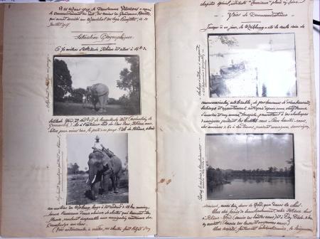Chemise blanche : décembre 1929 rapport manuscrit exceptionnel du Chef de Poste de Gendarmerie Coloniale de KHONE (LAOS, détachement de COCHINCHINE-CAMBODGE) de 37 pages, 54 photos inédites, 2 cartes géographiques fa