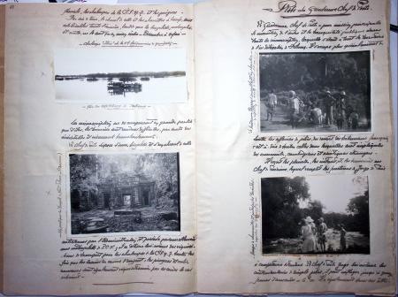 Chemise blanche : décembre 1929 rapport manuscrit exceptionnel du Chef de Poste de Gendarmerie Coloniale de KHONE (LAOS, détachement de COCHINCHINE-CAMBODGE) de 37 pages, 54 photos inédites, 2 cartes géographiques fa