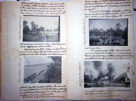 Chemise blanche : décembre 1929 rapport manuscrit exceptionnel du Chef de Poste de Gendarmerie Coloniale de KHONE (LAOS, détachement de COCHINCHINE-CAMBODGE) de 37 pages, 54 photos inédites, 2 cartes géographiques fa