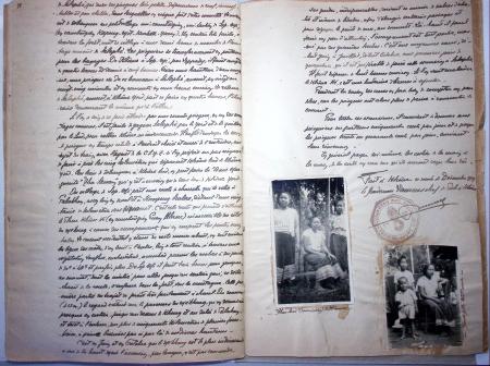 Chemise blanche : décembre 1929 rapport manuscrit exceptionnel du Chef de Poste de Gendarmerie Coloniale de KHONE (LAOS, détachement de COCHINCHINE-CAMBODGE) de 37 pages, 54 photos inédites, 2 cartes géographiques fa