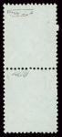 N°22b 20c bleu, paire tête-bêche verticale, obl. GC