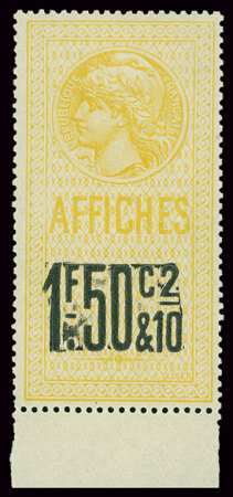Affiches n°25 1F50 &2/10 jaune-serin, neuf *, TB. Signé