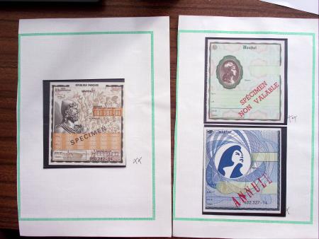 1911-60 Collection de timbres des cours d'instruction,
