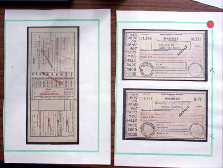 1911-60 Collection de timbres des cours d'instruction,