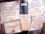 1914-75 Ensemble intéressant de lettres et documents