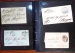 1803-69 POSTAL HISTORY: Lot of 46 stampless covers