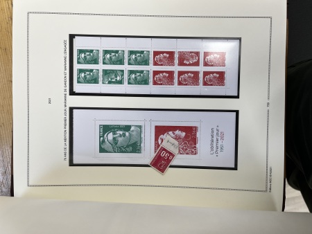 1849-2022, Collection de France 9 classeurs Moc, section