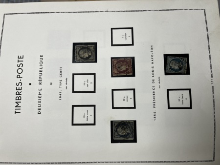 1849-2022, Collection de France 9 classeurs Moc, section