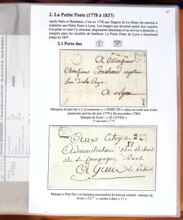 1580-1876, Superbe collection d'exposition sur LA POSTE