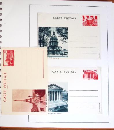 1900-2000 Des centaines d'ENTIERS POSTAUX en six classeurs,