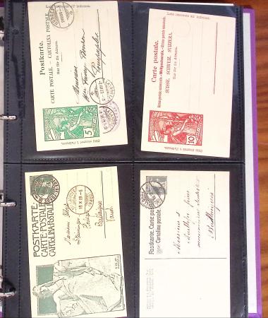 1900-2000 Des centaines d'ENTIERS POSTAUX en six classeurs,
