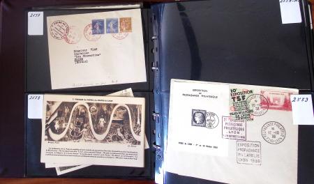 1900-2000 Des centaines d'ENTIERS POSTAUX en six classeurs,
