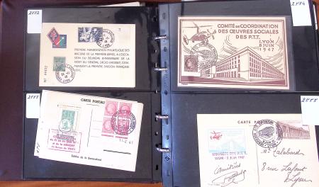 1900-2000 Des centaines d'ENTIERS POSTAUX en six classeurs,