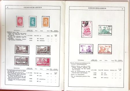 1949-59 Official album with title "Die Briefmarken
