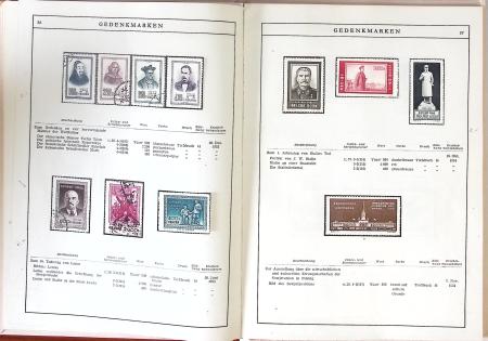 1949-59 Official album with title "Die Briefmarken