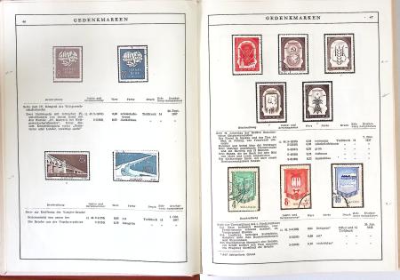 1949-59 Official album with title "Die Briefmarken