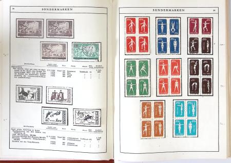 1949-59 Official album with title "Die Briefmarken