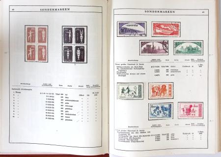 1949-59 Official album with title "Die Briefmarken