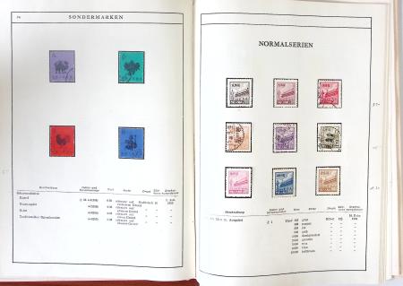 1949-59 Official album with title "Die Briefmarken