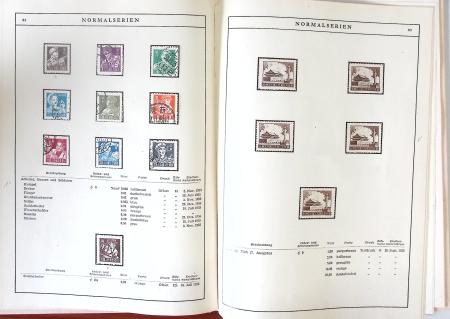 1949-59 Official album with title "Die Briefmarken
