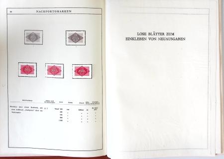 1949-59 Official album with title "Die Briefmarken