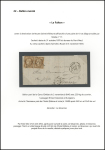 2 ballons montés transportés par le Fulton : n°36 en paire OBL étoile 17 + CAD "Paris R. du Pont Neuf" (31 oct 70) sur lettre pour Rouen et n°30 OBL étoile 1 + CAD "Paris PL. de la Bourse" (29 oct 70) sur gazette des Abs