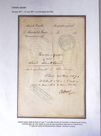 5 plis dont n°28 OBL étoile 23 + CAD "Paris rue Aligre (29 mai 71) pour un militaire à Passy pendant la semaine sanglante et LST de Paris pour Paris avec CAD "Paris R. d'Enghien" (17 mai 71) + taxe 15 double-trait annulé