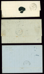 5 lettres : n°37 OBL GC 892 + CAD "Paris la Chapelle St Denis" (31 aout 71) - dernier jour du tarif à 20c) - n°20 + 37 OBL étoile 24 + CAD "Paris R. de Cléry" (1 sept 71 - 1er jour du tarif à 25c) sur lettre pour Munster