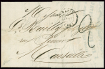 Lettre sans timbre avec CAD T15 "Paris (60)" (1 janv 49) + taxe 2 tampon façon manuscrite. TB